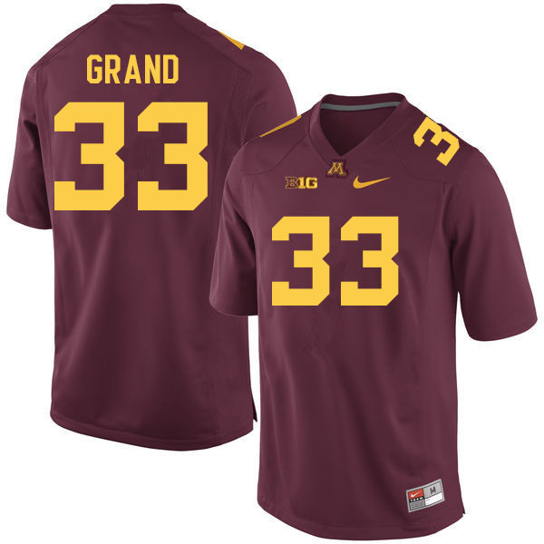 Men #33 Max Grand Minnesota Golden Gophers College Football Jerseys Sale-Maroon